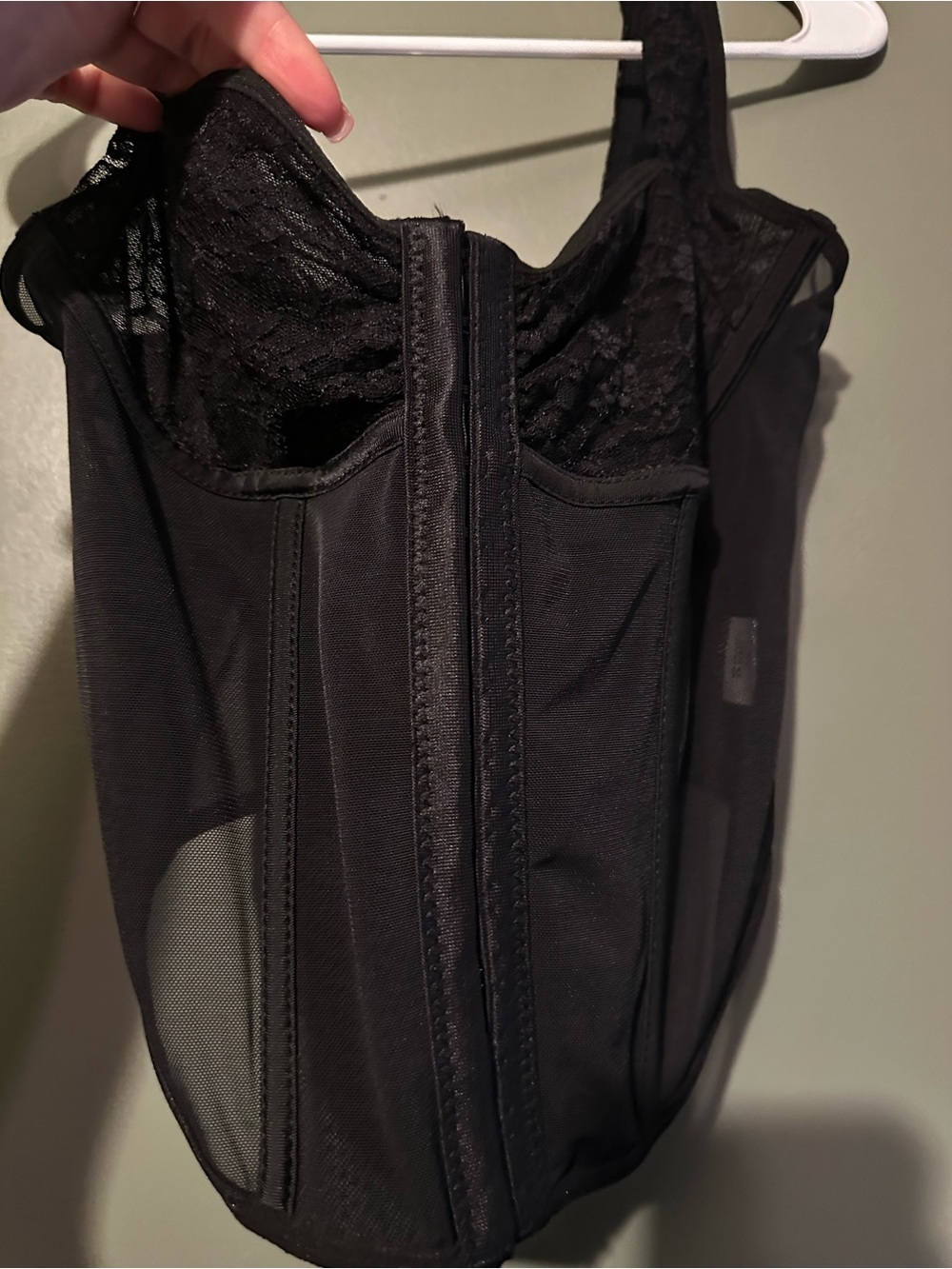 ⭐️ Black Lace-Trim Top NWOT